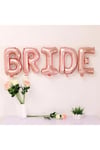 Bride Yazılı Folyo Balon Konsept Rose Gold Renkli Bekarlığa Veda Partisi Temalı Her Harf 40 Cm