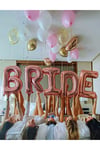 Bride Yazılı Folyo Balon Konsept Rose Gold Renkli Bekarlığa Veda Partisi Temalı Her Harf 70 Cm