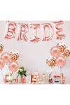 Bride Yazılı Folyo Balon Konsept Rose Gold Renkli Bekarlığa Veda Partisi Temalı Her Harf 70 Cm