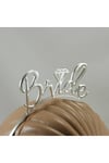 Bride Yazılı Metal Taç Gümüş Renkli Gri Renginde Bekarlığa Veda Partisi Konsepti Kaliteli Taç