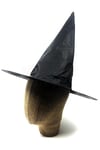 Cadı Şapkası Siyah Renk Paraşüt Kumaş Halloween Cadılar Bayramı Aksesuarı Unisex Standart Beden