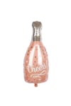 Cheers! Yazılı Şampanya Şerefe Folyo Balon Rose Gold Renk 100x48 Cm Bride To Be Bekarlığa Veda Şişe