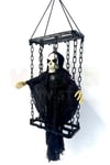 Çılgınca Titreyen Siyah Kafatası Cadı 50x23 Cm Işıklı Sesli Sese Duyarlı Cadılar Bayramı Halloween