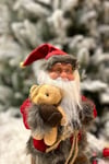 Dans Eden Müzikli Noel Baba 30 cm Kırmızı Kıyafetli Ayıcık Ve Torba Detaylı Yılbaşı Yeni Yıl Dekoru