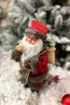 Dans Eden Müzikli Noel Baba 30 cm Kırmızı Kıyafetli Ayıcık Ve Torba Detaylı Yılbaşı Yeni Yıl Dekoru