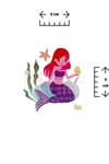Deniz Kızı 9 Adet Geçici Çocuk Dövmesi Doğum Günü Parti Renkli Tattoo Dövme Little Mermaid Konsepti
