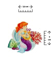 Deniz Kızı 9 Adet Geçici Çocuk Dövmesi Doğum Günü Parti Renkli Tattoo Dövme Little Mermaid Konsepti