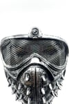 Dikenli Eylemci Gaz Maskesi Gümüş Maske Göz Kısmı X boyalı Halloween Partisi Cadılar Bayramı Unisex