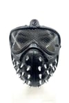 Dikenli Eylemci Gaz Maskesi Siyah Maske Göz Kısmı X boyalı Halloween Partisi Cadılar Bayramı Unisex