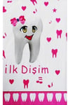 Diş Buğdayı Temalı Pembe İlk Dişim Konsepti Dişim Çıktı 120x180 Cm Lisanslı Plastik Masa Örtüsü