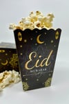 Eid Mubarak Yazılı Mısır Kutusu 8 Adet 8x12 Cm Pop Corn Darı Kabı Ramazan Bayramı Cips Kutusu Gb