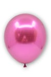 Fuşya Konfetili Şeffaf Ve Fuşya Krom Balon Seti 20 Adet 30cm Içi Gözüken Koyu Pembe Pullu Balon Pulu