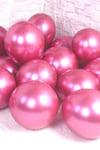 Fuşya Renkli Krom Balon 10 Adet 30 Cm Koyu Pembe Inanılmaz Parlak Rengi Canlı Doğum Günü Partisi