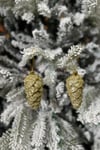 Gold 2 Adet 10 Cm Gerçek Kozalak Yılbaşı Yeni Yıl Çam Ağacı Süsü Asılabilen Ağaç Süs Altın Sarısı