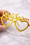 Gold Bride Team Gözlük Nedime Gözlüğü Bride To Be Malzemeleri Bekarlığa Veda Partisi Aksesuarı Mika