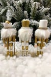 Gold Fındıkkıran 3lü Set 15 Cm Mızrak Davul Tüfekli Kurşun Asker Nutcracker Yılbaşı Yeni Yıl Dekor