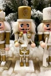 Gold Fındıkkıran 3lü Set 15 Cm Mızrak Davul Tüfekli Kurşun Asker Nutcracker Yılbaşı Yeni Yıl Dekor