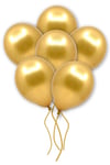 Gold Konfetili Şeffaf Ve Gold Metalik Balon Seti 20 Adet 30 Cm Içi Gözüken Altın Sarısı Pullu Balon