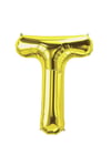 Gold Orta Boy Sarı Folyo Balon 34 Inç Altın T Harfi 75 cm