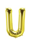 Gold Orta Boy Sarı Folyo Balon 34 Inç Altın U Harfi 75 Cm