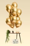 Gold Renkli Krom Balon 10 Adet 30 Cm Altın Sarısı Inanılmaz Parlak Rengi Canlı Doğum Günü Partisi