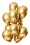 Gold Renkli Krom Balon 10 Adet 30 Cm Altın Sarısı Inanılmaz Parlak Rengi Canlı Doğum Günü Partisi