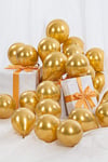 Gold Renkli Krom Balon 10 Adet 30 Cm Altın Sarısı Inanılmaz Parlak Rengi Canlı Doğum Günü Partisi