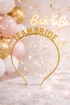 Gold Team Bride Taç Nedime Tacı Bride To Be Malzemeleri Bekarlığa Veda Partisi Aksesuarı Sert Mika