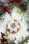 Granül Serpiştirilmiş Donut Yılbaşı Ağacı Süsü 8 Cm Renkli Parıltılı Yeni Yıl Strafor Çam Ağaç Süsü