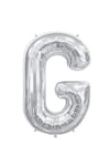 Gümüş G Harfi Küçük Boy 40 cm Folyo Balon 16 Inç