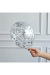 Gümüş Konfetili Şeffaf Balon 10 Adet 30 Cm Içi Gözüken Pullu Balon Gri Balon Pulu Renksiz Balon