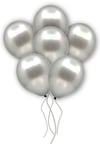 Gümüş Konfetili Şeffaf Ve Gümüş Metalik Balon Seti 20 Adet 30 Cm Içi Gözüken Gri Pullu Balon Pulu