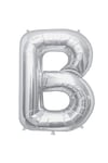 Gümüş Küçük Boy B Harfi Folyo Balon 16 Inç 40 cm