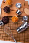Gümüş Parlak Kaplama 25li Kek Kalıbı Fırında Dağılmayan 6.5x4 Cm Gri Muffin Cupcake Stand Kapsülü