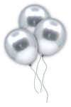 Gümüş Renkli Krom Balon 50 Adet 30 Cm Gri Silver Inanılmaz Parlak Rengi Canlı Doğum Günü Partisi