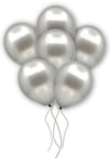 Gümüş Renkli Metalik Balon 50 Adet 30 Cm Gri Silver Lateks Parti Konsept Temalı Doğum Günü Balonu