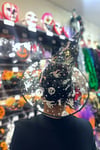 Gümüş Siyah Tül Şapka Halloween Partisi Cadılar Bayramı Gri Unisex Balkabağı Cadı Kedi Yarasa Detay