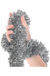 Gümüş Yılbaşı Garland Doğum Günü Simi Çam Ağacı Süsü Gri Silver 200x7 Cm Boyuna Boyna Asılan Sim