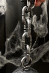 Halloween Gülle Kelepçe Cadılar Bayramı Partisi Pranga Dekoru Plastik 55 Cm Zincirli Eskitme Gümüş