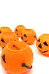 Halloween Mumluk 6'lı Turuncu Renkli Tealight Pilli Pilsiz Mum Koyulabilen Dekoratif Cadılar Bayramı