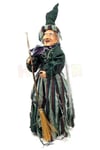 Halloween Partisi Cadı 60 Cm Işıklı Sesli Sese Duyarlı Özel Dokuma Kıyafetli Cadılar Bayramı Dekoru