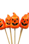 Halloween Stick Strafor Kabaklar 6 Adet 30 Cm Cadılar Bayramı Aranjman Konsept Sunum Dekor Süs