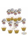 Happy Birthday Karakter Temalı 8li Simli Deluxe Muffin Kalıbı Kürdanı Ikramlık Dekoratif Konsept