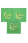 Hayırlı Ramazanlar Yeşil Gold Yaldızlı Peçete 16 Adet 16x16 Cm Altın Varaklı Ramazan Bayram Dini Süs