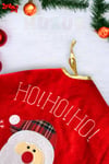 HOHOHO Yazılı Noel Baba Ağaç Altı Örtüsü Yeni Yıl Yılbaşı Ağacı Eteği Çam Altlığı 90 Cm Kırmızı