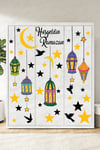 Hoşgeldin Ramazan Bayramı Yapışkanlı Sticker Iz Bırakmayan Duvar Cam Dolap Çıkartması Süsü 53 Parça