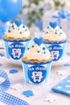 İlk Dişim Kek Kalıbı 25 Adet 6 cm Mavi Temalı Cupcake Muffin Kabı Bebek Kutlama Parti Organizasyon Malzemesi