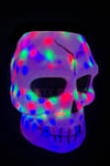 Işıklı Sesli İskelet Şeker Kovası 18x13 Cm Pilli Kurukafa Halloween Partisi Cadılar Bayramı Dekoru