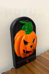 Işıklı Sesli Kabak Şekilli Aniden Örümcek Çıkan Kapı Zili 19x11 cm Halloween Cadılar Bayramı Dekor