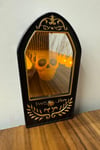 Işıklı Sesli Sonsuz Kafatası Işıklı Kapı Zili 19x10 Cm Asma Aparatlı Halloween Cadılar Bayramı